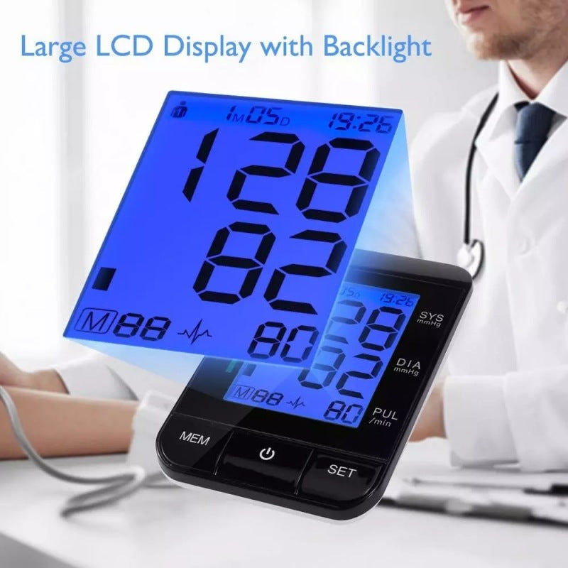 Backlit Electronic Arm Blood Pressure Monitor