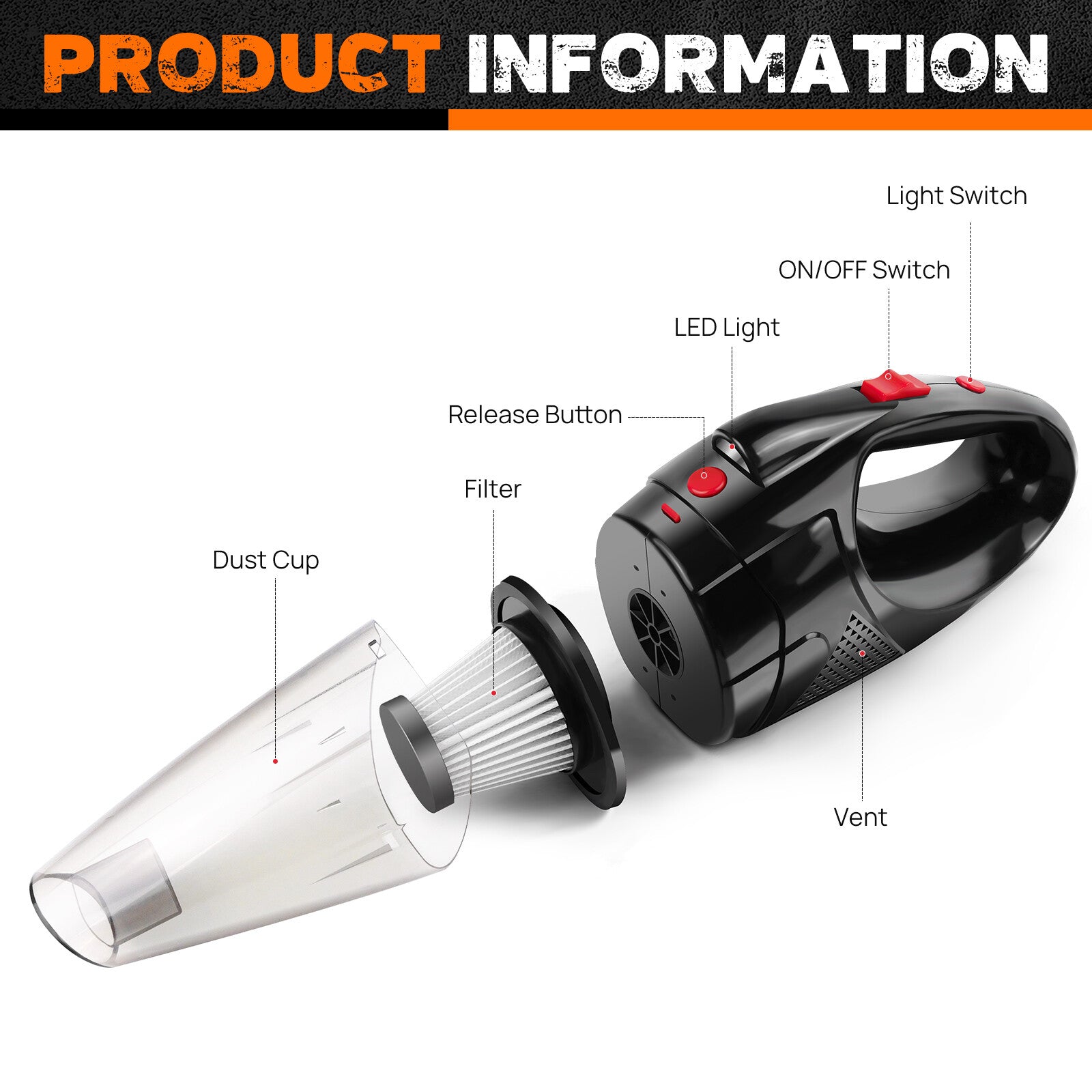 Mini Cordless Vacuum Cleaner Car Handheld